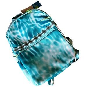 EcoTech Riley Backpack Aqua Tie Dye Laptop School Travel Bag NWT Recycled